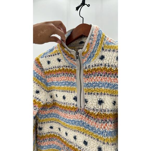 Style & Co Women's Quarter-Zip Printed Fleece Sweater southwestern western cabin - Picture 7 of 7